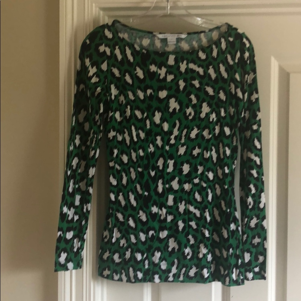 DVF Leopard Blouse